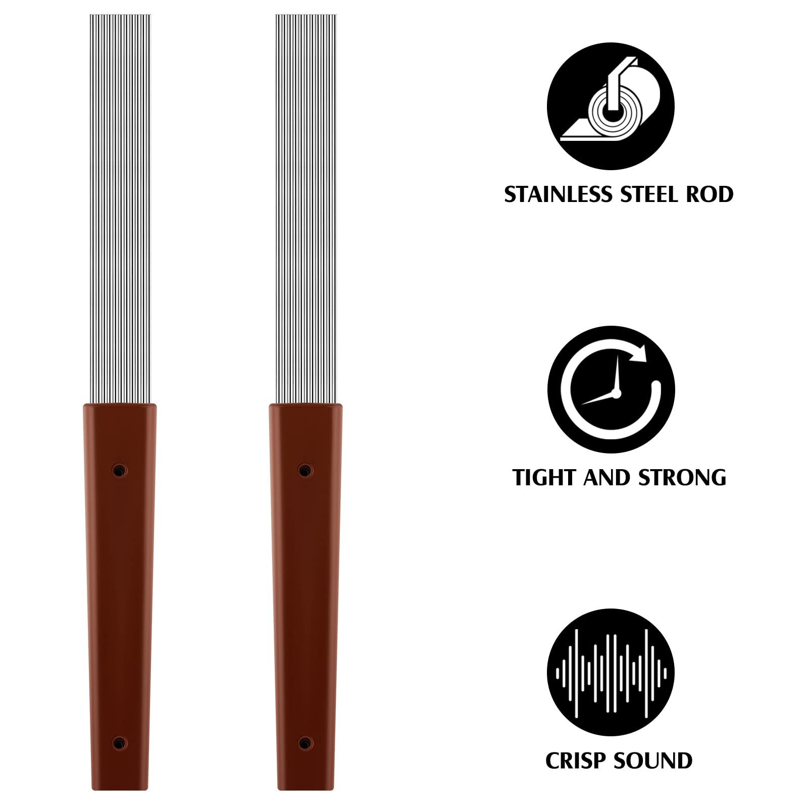 Yeshone 2 Pcs Guira Dominicana Guiro Comb 12 Inch Guiro Instrument Professional Guiro Scraper Stainless Steel Guiro Percussion Equipped with 11 Steel Rods, Gifts for Christmas