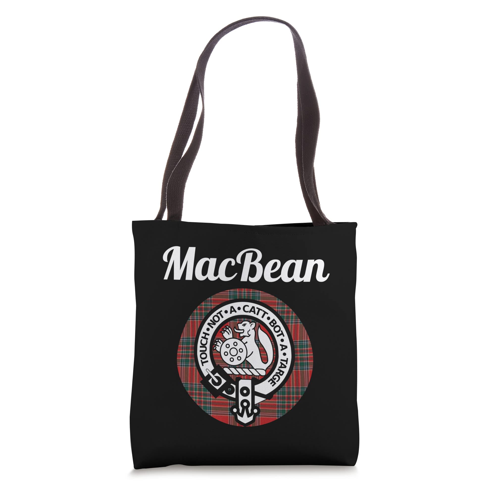 MacBean Clan Scottish Name Coat Of Arms Tartan Tote Bag