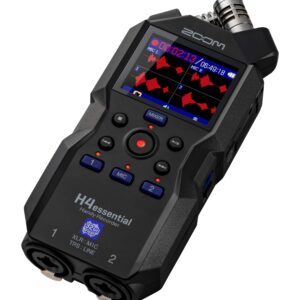 Zoom H4essential New H4n 4-Track Recorder with Ritz Gear Professional Video, Cinema and Broadcasting Shotgun Microphone for Indoor & Outdoor Film, Interview & Studio Complete Recording Kit (Black)