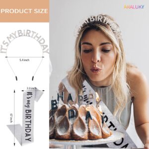 Araluky Birthday Crown for Women IT'S MY BIRTHDAY Headband Metal Adjustable Party Crown for Women, Ideal Gift for Birthday Celebrants, Princess Themed, One Size Fits Most