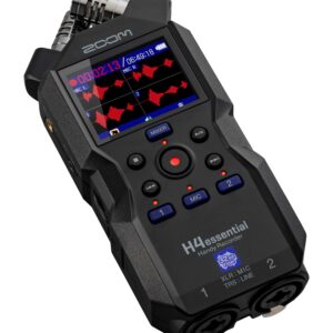 Zoom H4essential New H4n 4-Track Recorder with Ritz Gear Professional Video, Cinema and Broadcasting Shotgun Microphone for Indoor & Outdoor Film, Interview & Studio Complete Recording Kit (Black)