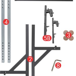 SimFab Single TV Floor Stand for Racing and Flight Simulators Model HD | TV Set Mount Bracket Style 40, 42, 47, 49, 55, 65 TVs (Single TV Stand, Heavy Duty Mount Bracket)