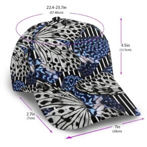 sptvan Baseball Caps Red Butterfly Pattern Printed Dad Hats Adjustable Fashionable Funny Sport Casual for Women Girls Hat