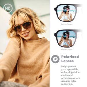 Knockaround Pacific Palisades Polarized Sunglasses for Men & Women - Impact Resistant Lenses & Full UV400 Protection, Coastal Dunes Green