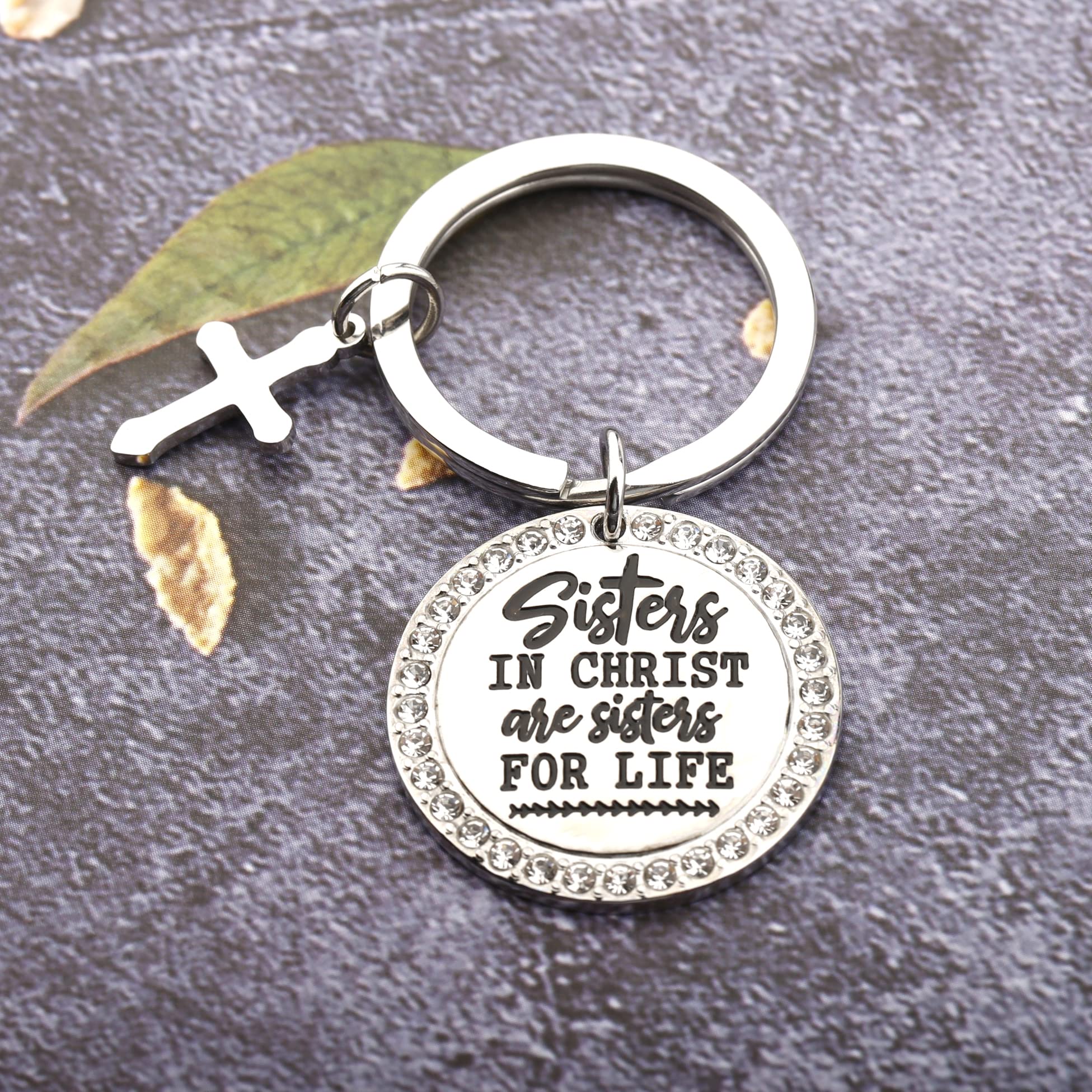 WKXZMTR Sisters in Christ Gifts Sisters in Christ are Sisters for Life Keychain Christian Jewelry (Christ Sister KS)