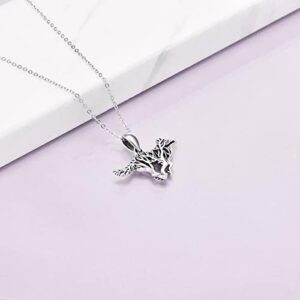 ONEFINITY Wolf Necklace S925 Sterling Silver Viking Wolf Pendant Animal Jewelry for Men Women