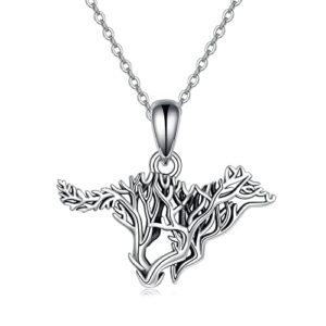 onefinity wolf necklace s925 sterling silver viking wolf pendant animal jewelry for men women