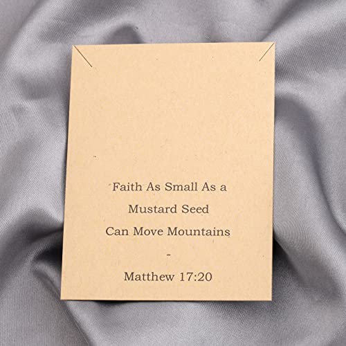 FEELMEM Faith Gift Matthew 17:20 Keychain Mustard Seed Faith Gifts Friend Religious Jewelry Christian Scripture Gift (Faith as-ky)