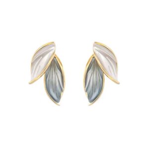 HZJCC Fashion Leaf Stud Earrings For Women Enamel Earrings Jewelry