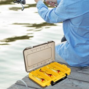 BESPORTBLE 2 Pcs Fishing Tackle Box Fishing Lure Box Compartments Fishing Tackle Tray Fishing Bait Storage Case Jewelry Making Findings Container Organizer