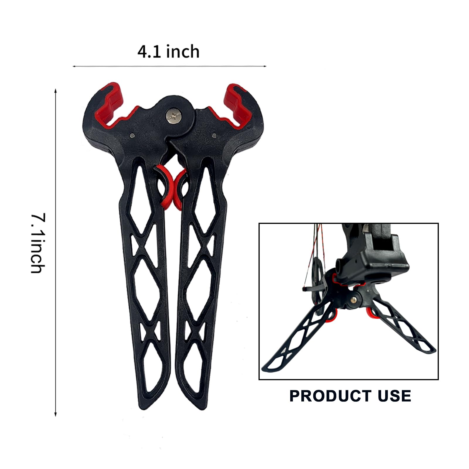 - QI HUO JU - Archery Bow Stand Folding Compound Bow Jack Stands Bow Limbs Clamp Kickstand Ground Holder for Outdoor Hunting Shooting Accessories (Standard)