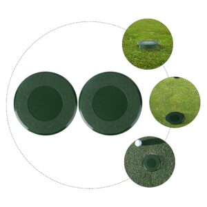 2pc Golf Cup Cover Golf Hole Putting Green Cup Golf Practice Training Aids Green Hole Cup for Outdoor Activities