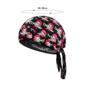 Cycling Cap Men Skull Pirate Hat Riding Bandana Sweat Wick Helmet Liner Motorcycle Headwrap Quick Dry Beanie Under Helmet Purple