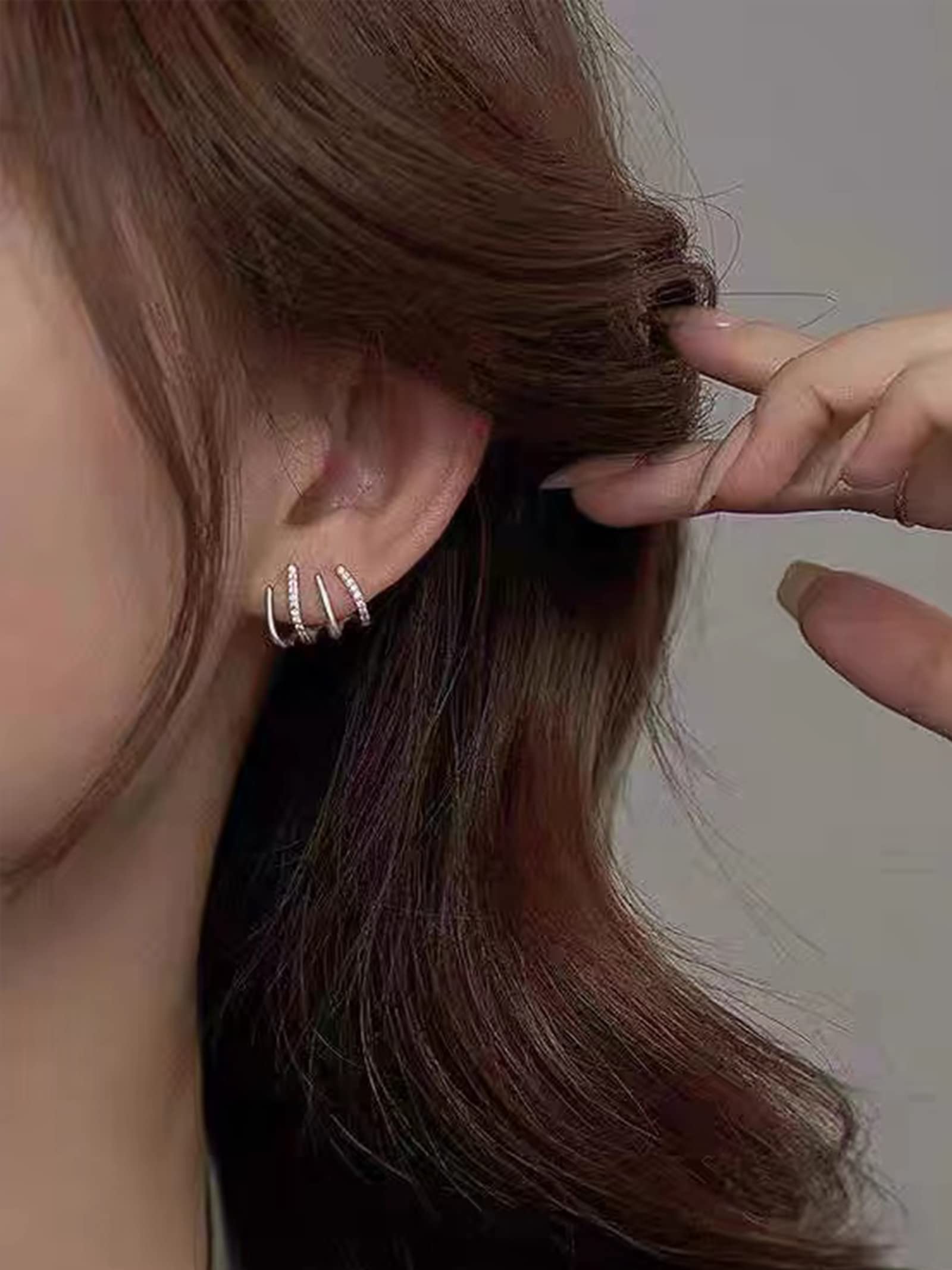 Claw Earring Cuff Claw Earrings for Women Earrings that Look Like Multiple Piercings Wrap Cuff Piercing Studs Earrings for Women Christmas Gift