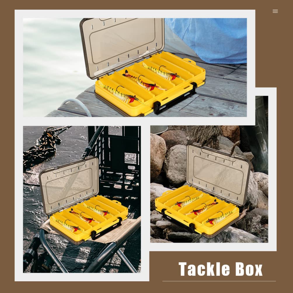 BESPORTBLE 2 Pcs Fishing Tackle Box Fishing Lure Box Compartments Fishing Tackle Tray Fishing Bait Storage Case Jewelry Making Findings Container Organizer