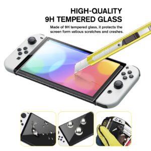 Hocents. Tempered Glass Screen Protector for Nintendo Switch OLED - 2 Pack (Auto-Alignment Tool)