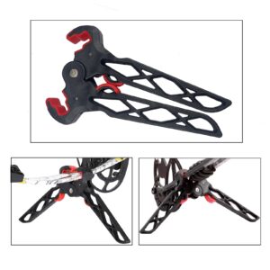 - QI HUO JU - Archery Bow Stand Folding Compound Bow Jack Stands Bow Limbs Clamp Kickstand Ground Holder for Outdoor Hunting Shooting Accessories (Standard)