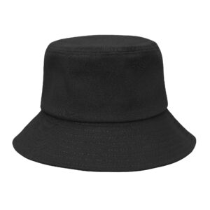 Unisex Athletic Bucket Hat Solid Colors Sun Hat with UV Protection for Outdoor Sports Packable Summer Hats White Black