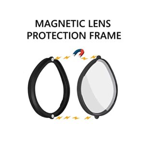 Geekria VR Lens Protector Compatible with Meta Quest 2, Virtual Reality Gaming Accessories, Magnetic Frame Anti-Blue Glass Layer Lens Anti Scratch Ring (1 Pair)