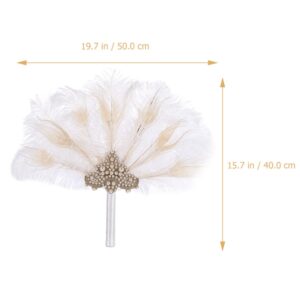 Abaodam Fan Bridal Bouquets for Bride Ostrich Peacock Middle East White Lupine