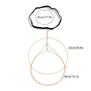 Sexy Beach Multi-layer Leg Chain Strench Thigh Chain Jewelry Summer Elasticity Thigh Leg Chain Bikini Body Thigh Chain Jewelry for Women