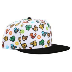 Pokemon Starters White Snapback Hat