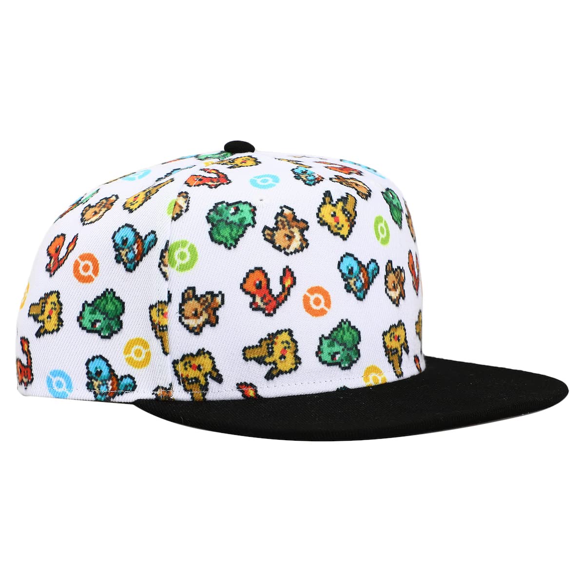 Pokemon Starters White Snapback Hat