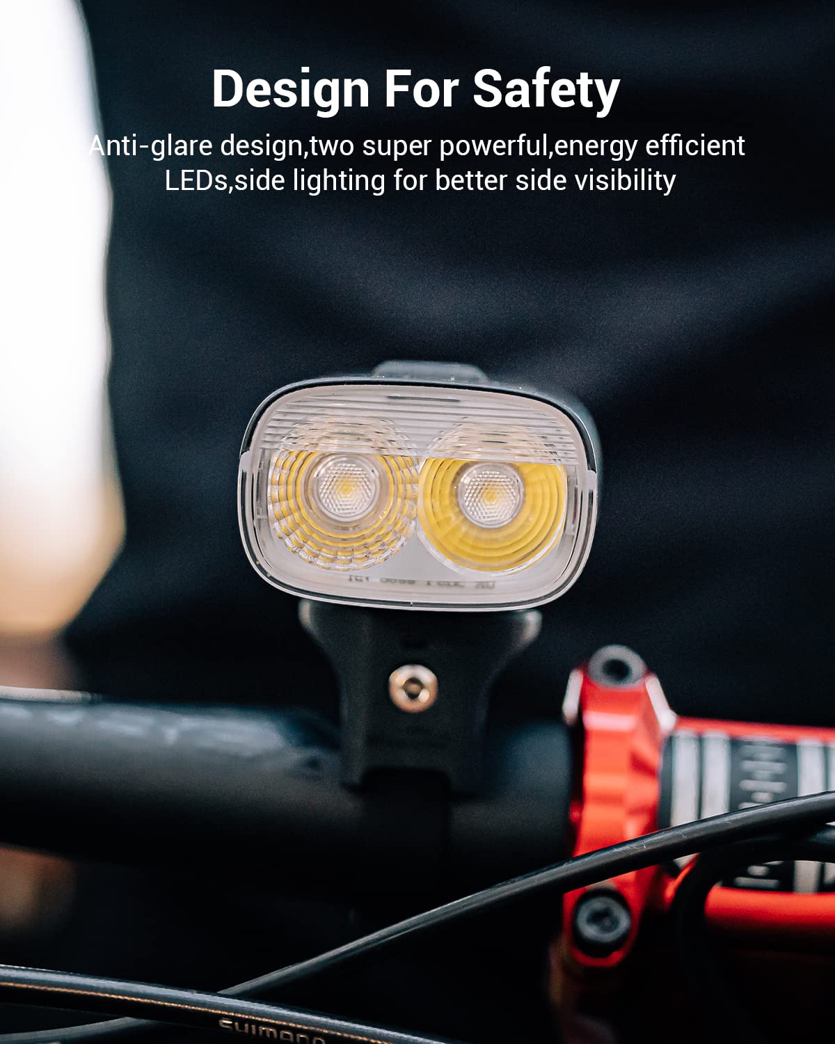 Magicshine RN3000 Bike Front Lights 3000 Lumens USB-C Rechargeable LED Bicycle Front Headlight High Bright 62 Hours,IPX6 Waterproof MTB Headlight