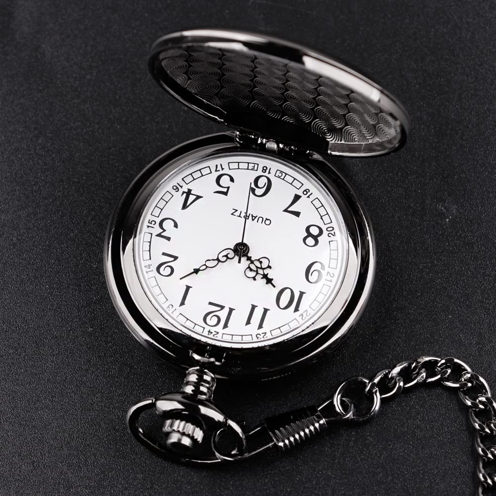 Alice Pocket Watch Lovely Pattern Quartz Pocket Watch with 37CM Chain Cosplay Best Gifts