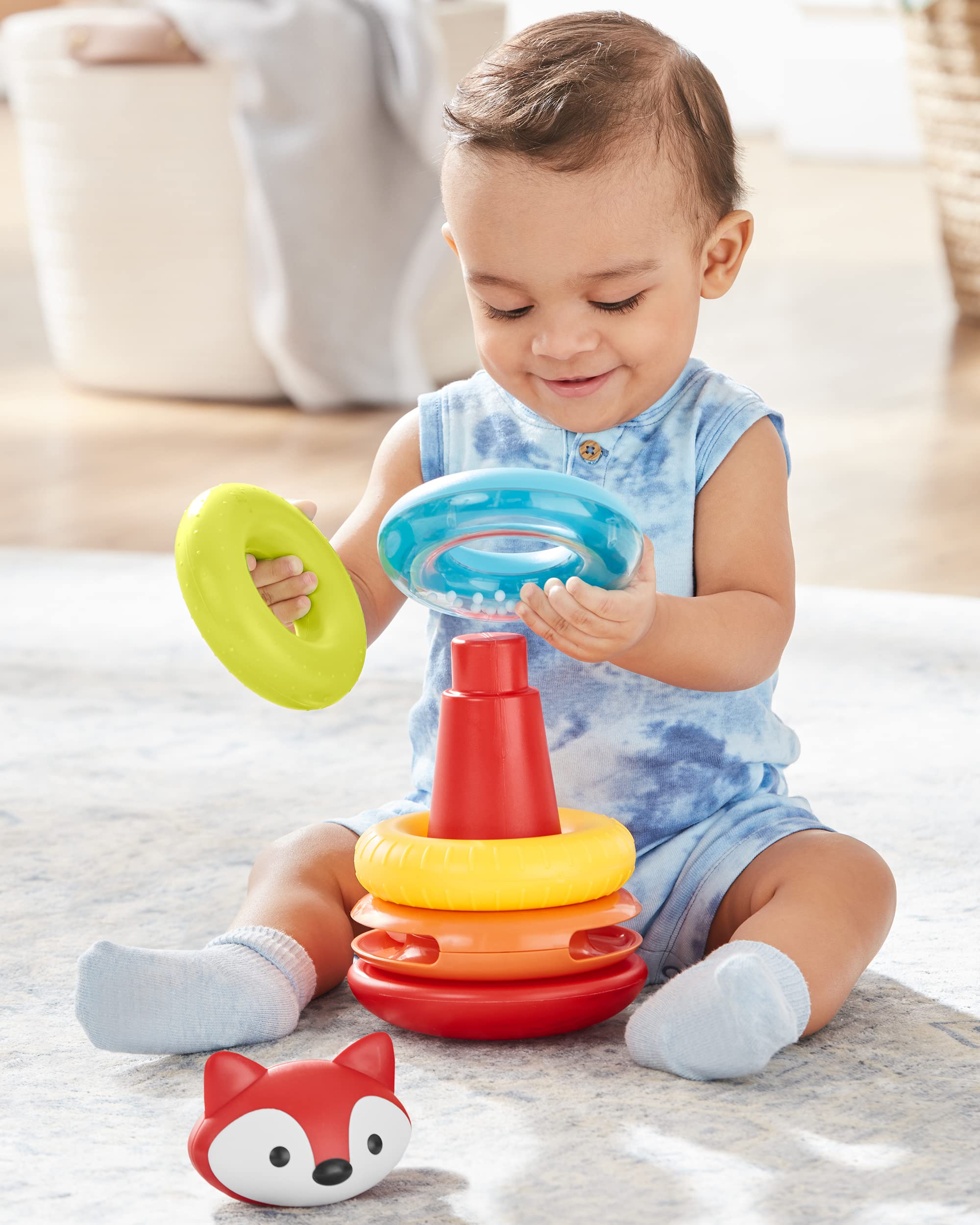 Skip Hop Baby Stacking & Nesting Toy, Explore & More Fox Stacking Toy