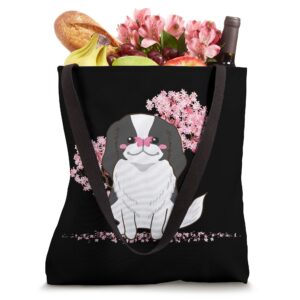 Japanese Kawaii Sakura - Cherry Blossom Japanese Chin Dog Tote Bag