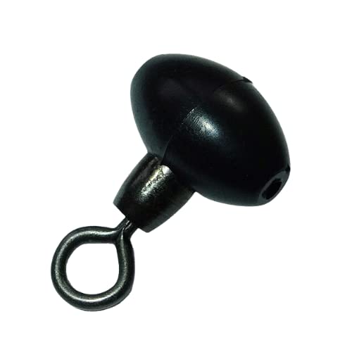 Cross-Line Swivels & T Bead Shape Pulley Slide Rig Rolling Swivels Fishing Hooks Connector Fishing Terminal Tackle (Black)