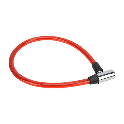 Cable Lock, Widely Used Portable Size Two Keys Bike Cable Durable Material Steel Wire for Motorcycle for Gate for Bike(red)