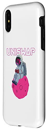 iPhone X/XS Uniswap UNI Cute Moon Man Crypto Currency Investor Trader Case