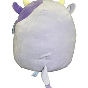 Squishmallows Official Kellytoy Squishy Soft Plush Toy Animal (14 Inch, Bubba The Purple Cow)