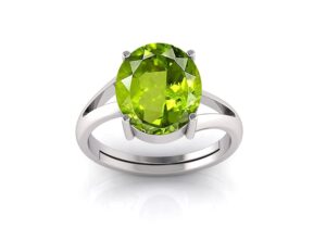 lmdprajapatis natural peridot certified jewelry gifts ring 5.25 rati / 4.25 carat astrological birthstone 925 sterling silver adjustable ring for men or women