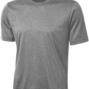 Joe's USA Mens Athletic Dry-Fit Performance Short Sleeve T-Shirt-M-VintageHeather