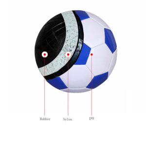 SPDTECH Soccer Ball Size 2 White Blue Suitable for Kids Toddler Boy Gift Training Practice 1-3 Years Old Needle in The Push Stick of Pump