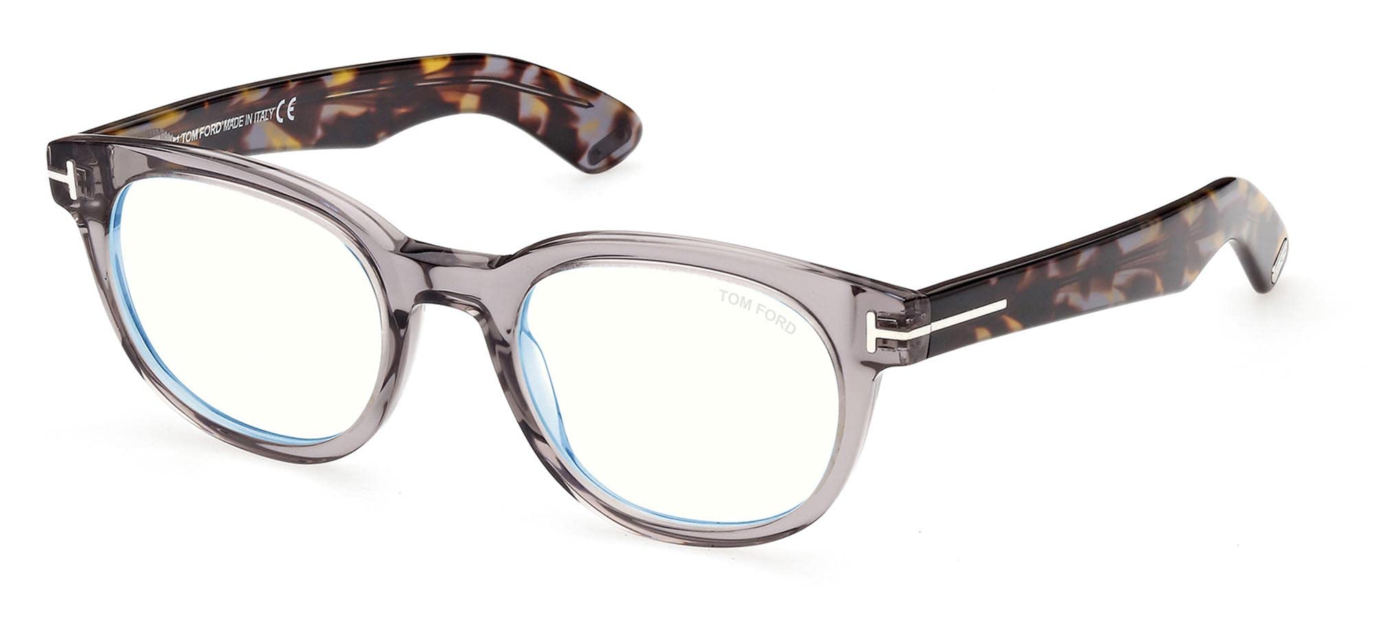 Eyeglasses Tom Ford FT 5807 -B 020 Shiny Transp. Grey, Vintage Grey Havana,"t"