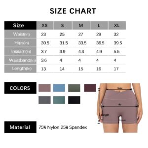 Workout Shorts for Women 2 Pcs Pack Cross Waist Active Gym Spandex Stretchy Yoga Compression with Side Pockets Black+Black-M