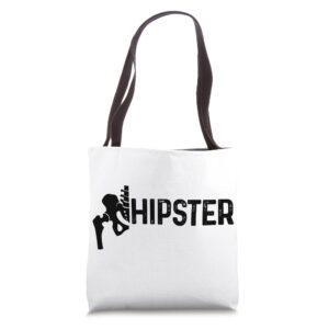 hip replacement surgery recovery funny hippie hipster tote bag