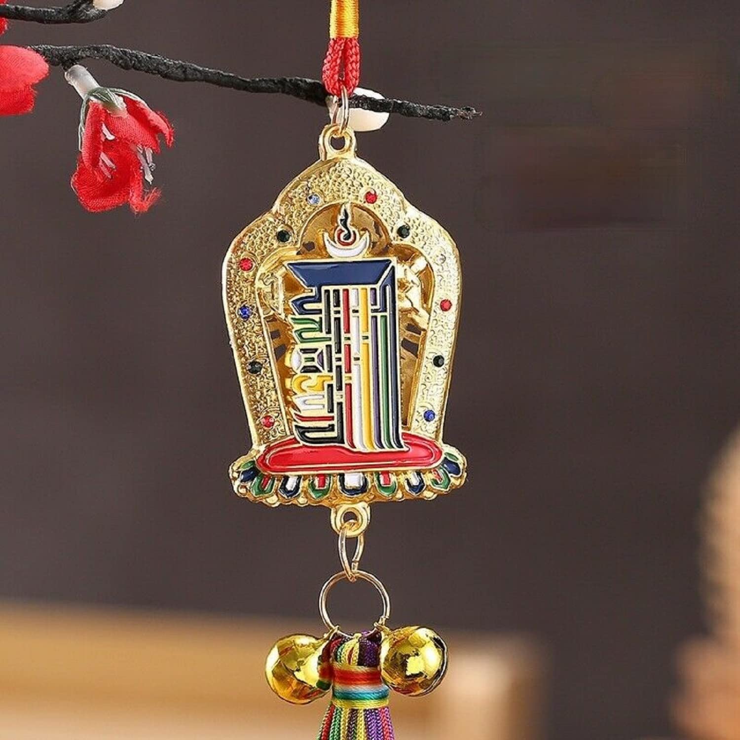 GK-O Tibetan Buddhist Kalachakra Sidpaho Painting Tantric Amulet Car Pendant Noverlty