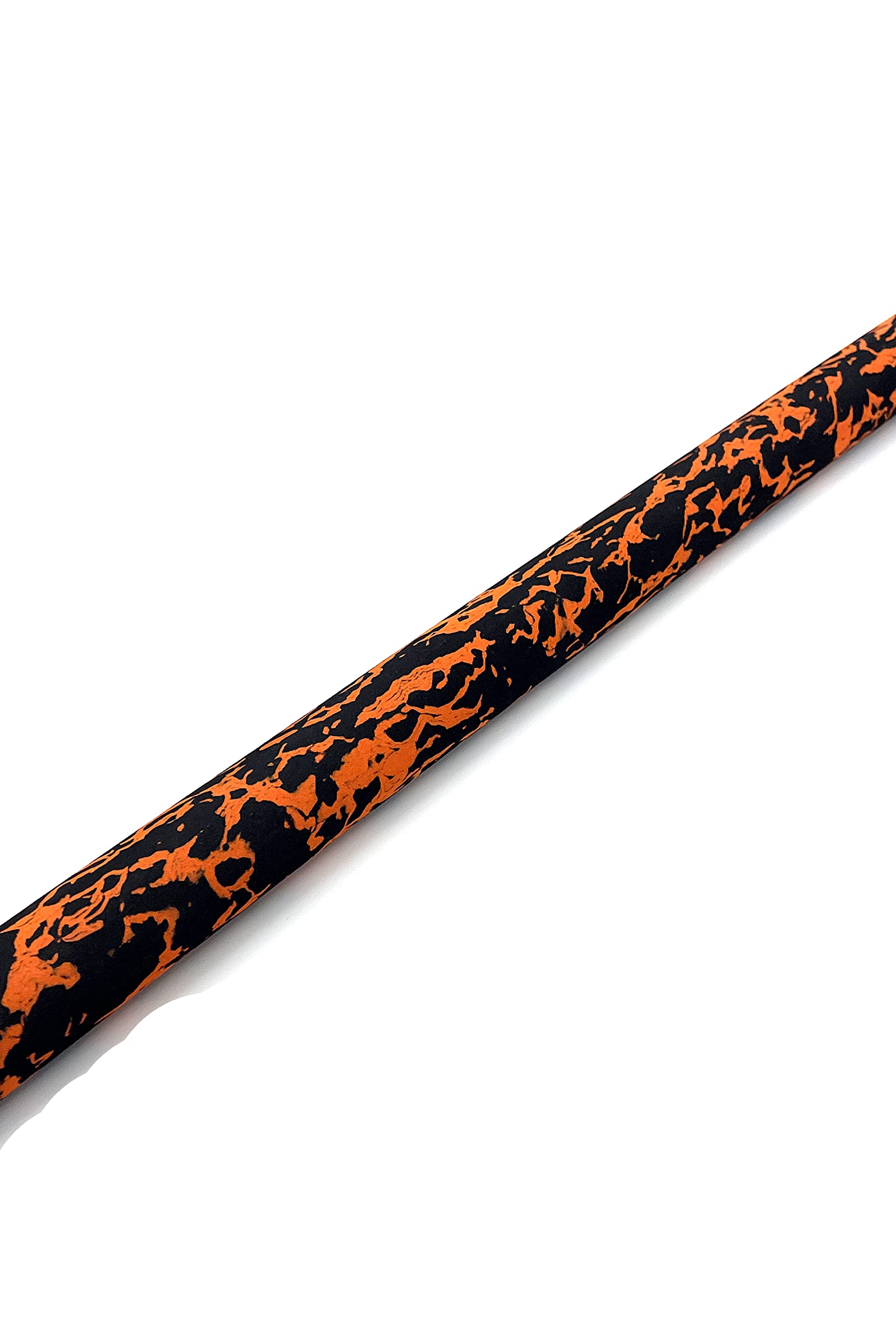 EVA Foam Grips for Fishing Rods (Fire Orange and Black), 17 3/4inch x 1.16inch x .47inch