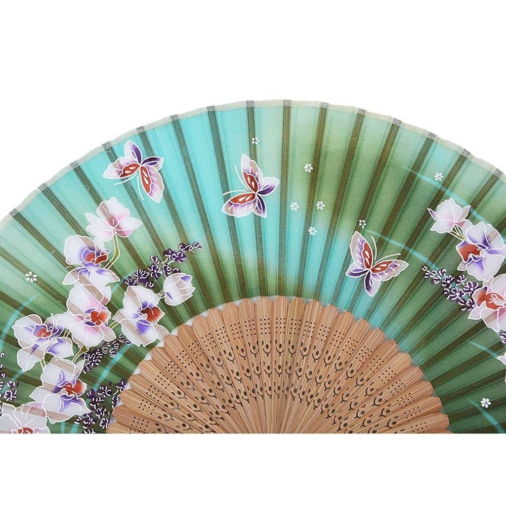 Handmade Folding Fan Folding Fan, Hand-held Fan,Chinese Style Silk Folding Classical Bamboo Fan with Portable Fan Craft Folding Fan Gift Fan Handheld Fan