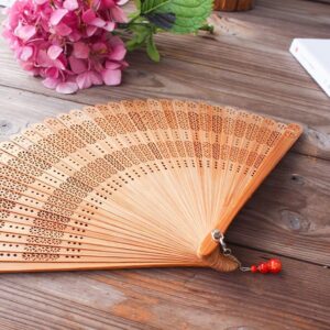 Handmade Folding Fan Folding Fan, Hand-held Fan,Chinese Style Bamboo Fan Portable Fan Souvenir Folding Fan Gift Fan Front Handheld Fan