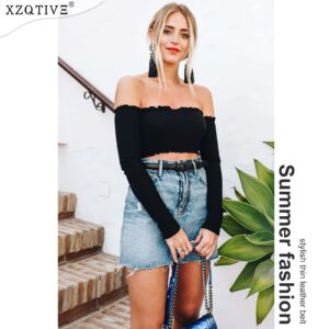 XZQTIVE Black Skinny Belt for Women Jeans Thin Leather Waist Belts With Black Metal Prong Buckle