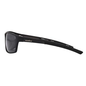 Ironman Enthusiast Square Sport Sunglasses for Men, Black, 61mm