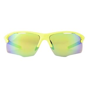 Ironman 1802 Blade Sport Sunglasses for Men, Neon Yellow, 75mm