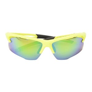 Ironman 1802 Blade Sport Sunglasses for Men, Neon Yellow, 75mm