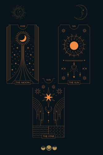 The Moon The Sun & The Star Tarot Card Notebook for Every Occult Witchcraft Esoteric Lover: 6x9 120 Dotted Pages For Your Dark Thoughts Reflections & Rituals